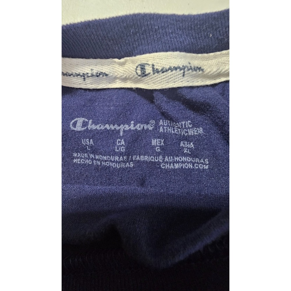 Champion Womens Small Blue Authentic Athletic Logo T Shirt Short Sleeve Tee - Picture 3 of 3